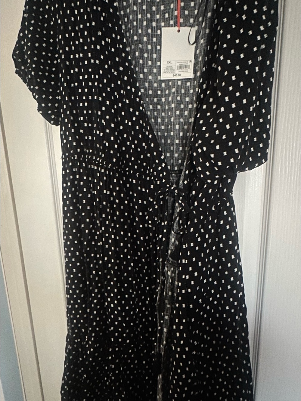 Knox rose Black and White Polka-Style Wrap Dress